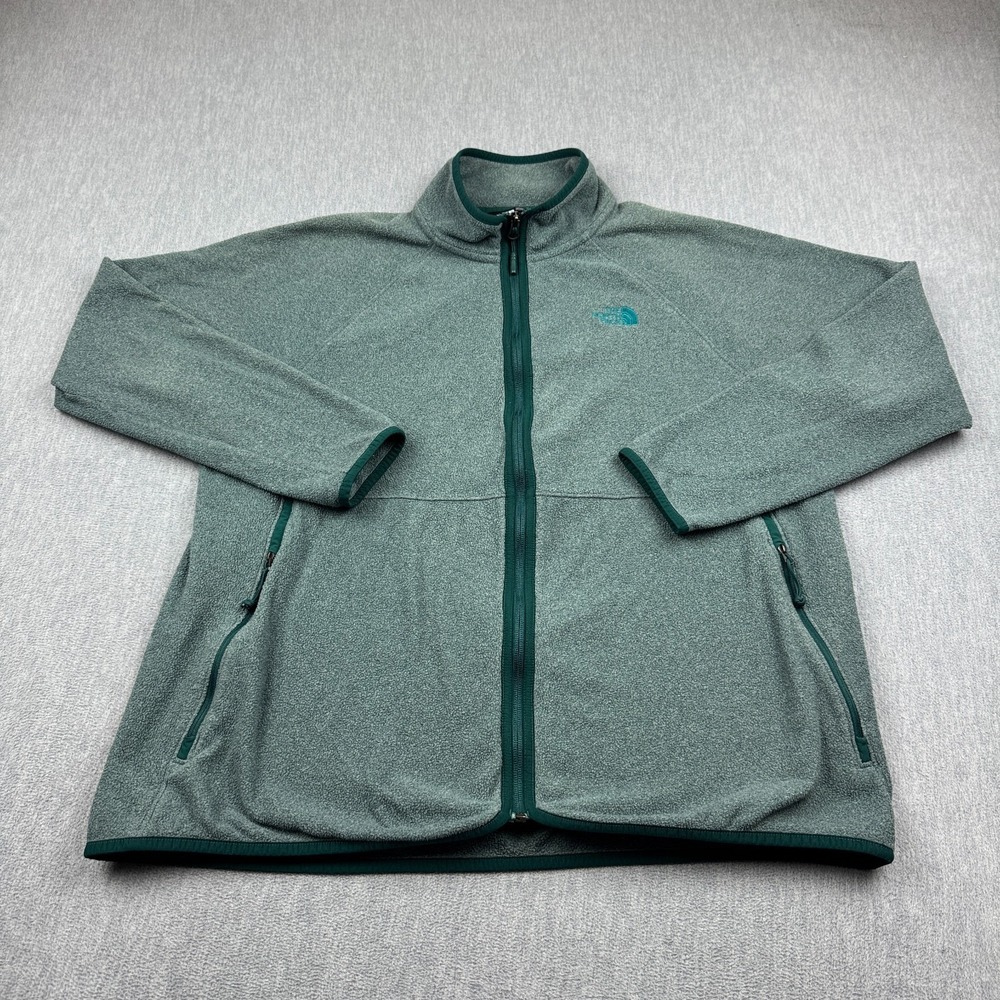 The North Face Jacket Womens XL Green Fleece Full Zip Long Sleeve Outdoor Casual